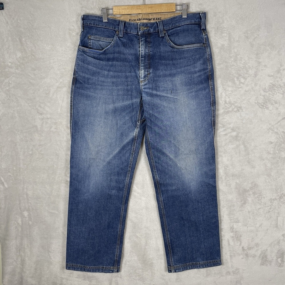 Duluth Trading Flex Ballroom Jeans Men's Size 36x30 Blue‎ Stretch Performance